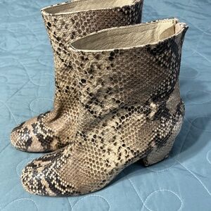Free People Snake Skin Booties